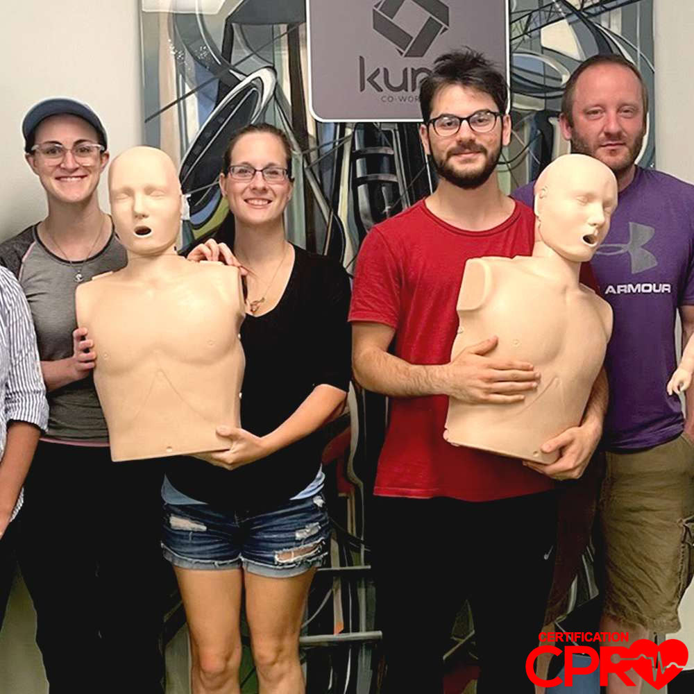 CPR certification training with mannequins in Atlanta. Learn life-saving skills from certified instr.